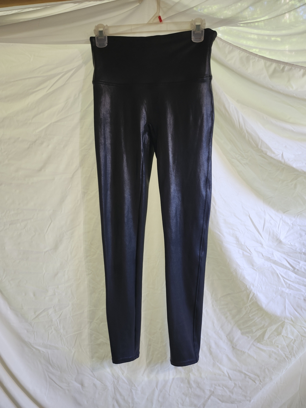 SPANX Black Leather Look Leggings